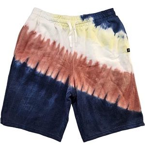 Boys Flexible Drawstring Shorts Tie Dye Knit Jersey